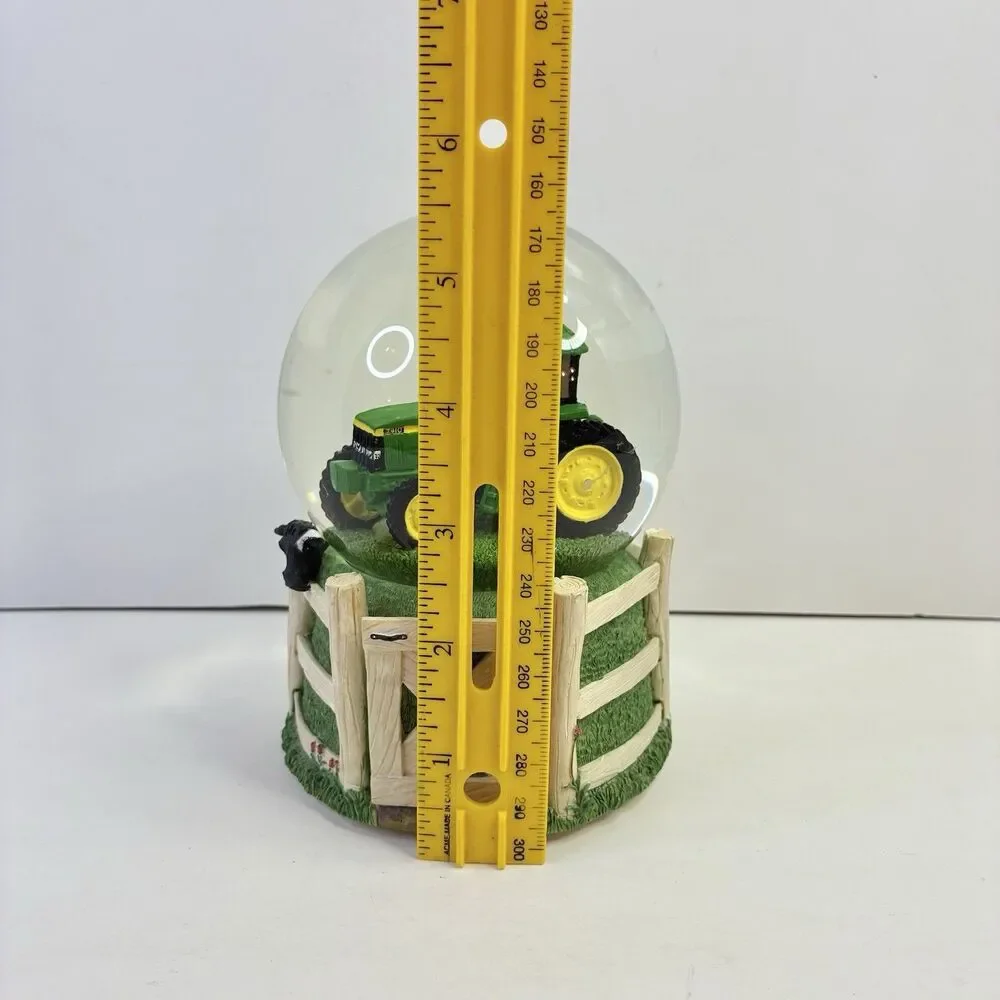 John Deere Enesco Musical Snow Globe Plays “ Down by the Old Mill Stream” NICE!